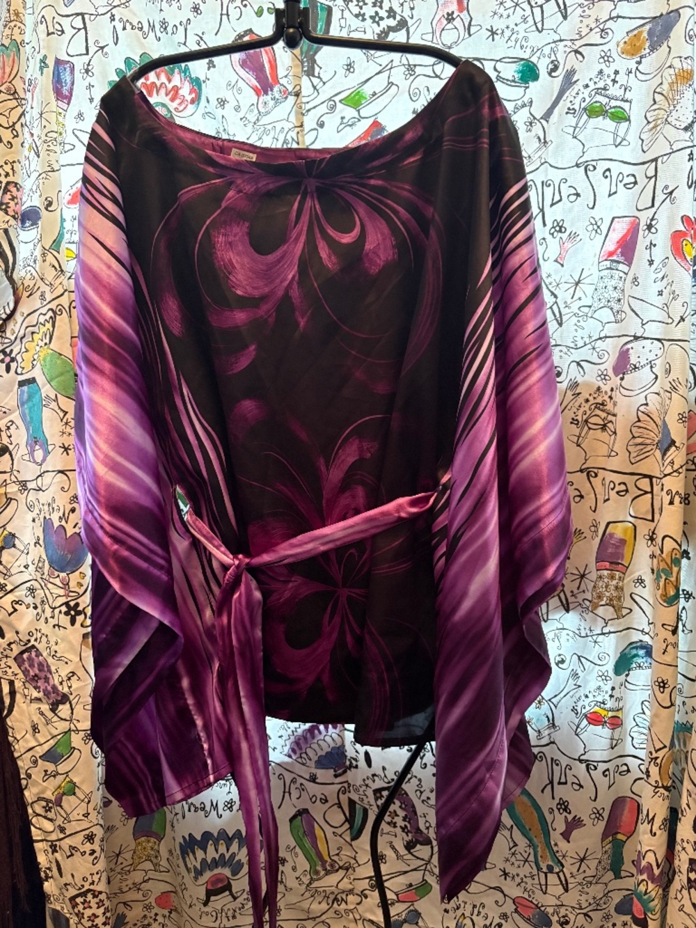 Kaelyn-Max 100% poly bat-wing top